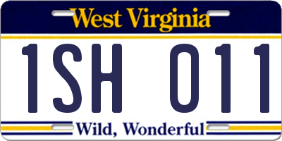WV license plate 1SH011