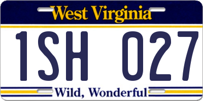 WV license plate 1SH027