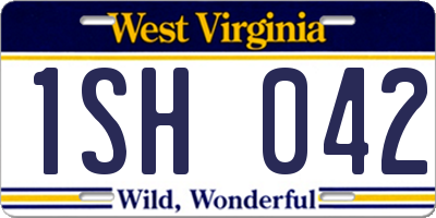 WV license plate 1SH042