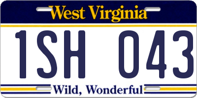 WV license plate 1SH043