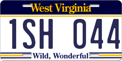 WV license plate 1SH044