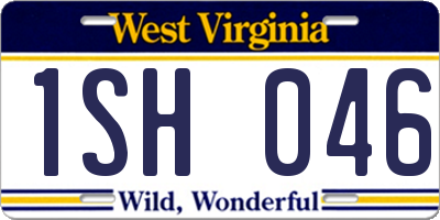 WV license plate 1SH046