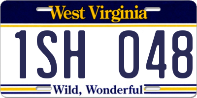 WV license plate 1SH048