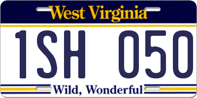 WV license plate 1SH050
