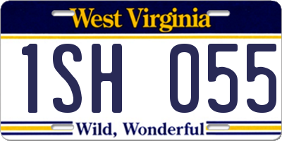 WV license plate 1SH055