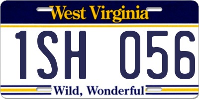 WV license plate 1SH056