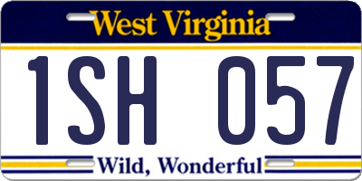 WV license plate 1SH057