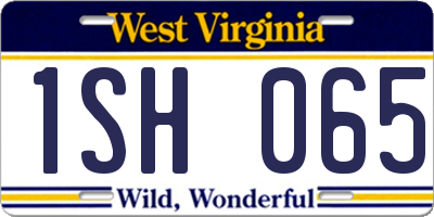 WV license plate 1SH065