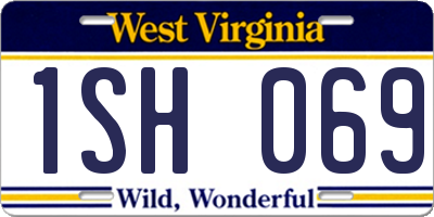 WV license plate 1SH069