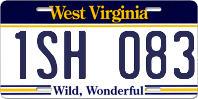 WV license plate 1SH083