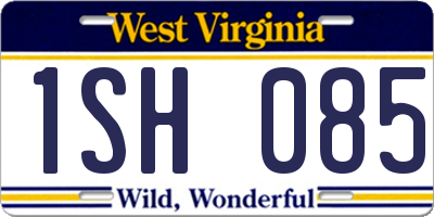 WV license plate 1SH085