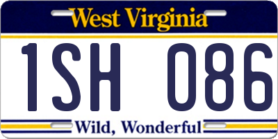 WV license plate 1SH086