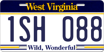 WV license plate 1SH088