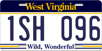 WV license plate 1SH096
