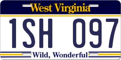 WV license plate 1SH097