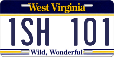 WV license plate 1SH101