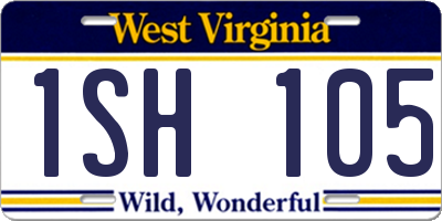 WV license plate 1SH105