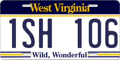 WV license plate 1SH106