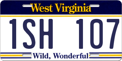 WV license plate 1SH107
