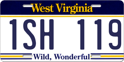 WV license plate 1SH119