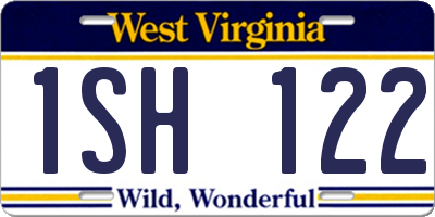 WV license plate 1SH122
