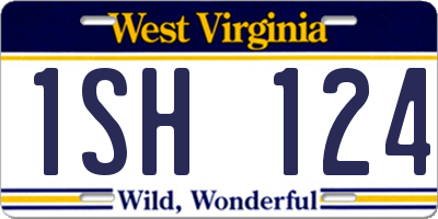 WV license plate 1SH124