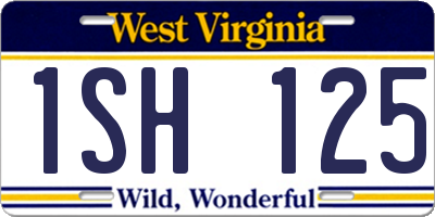 WV license plate 1SH125