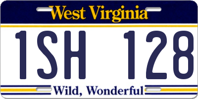 WV license plate 1SH128