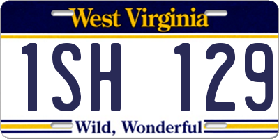 WV license plate 1SH129