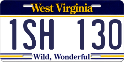 WV license plate 1SH130