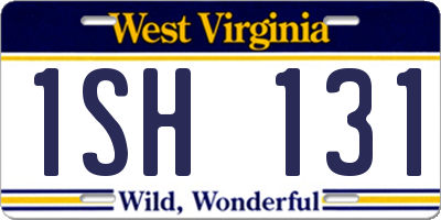 WV license plate 1SH131