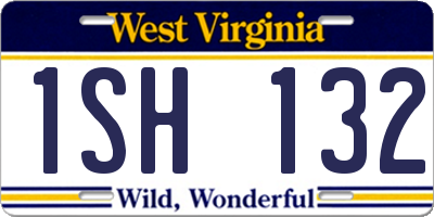 WV license plate 1SH132