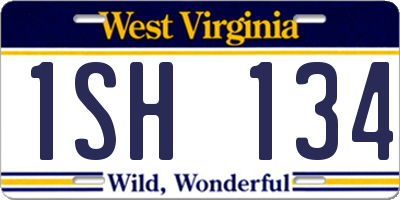 WV license plate 1SH134