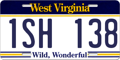 WV license plate 1SH138