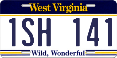 WV license plate 1SH141
