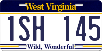 WV license plate 1SH145