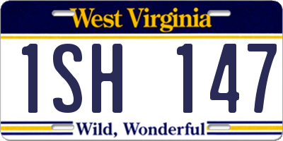WV license plate 1SH147