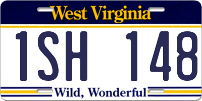 WV license plate 1SH148