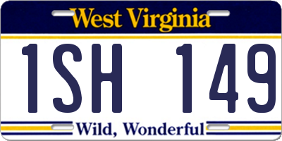 WV license plate 1SH149