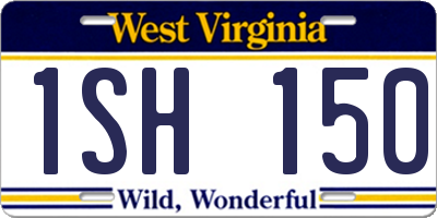 WV license plate 1SH150
