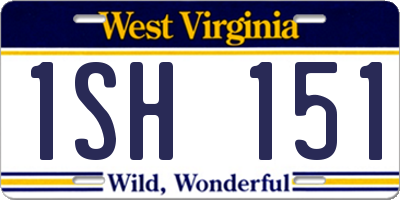 WV license plate 1SH151