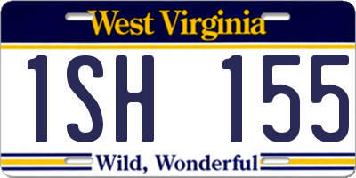 WV license plate 1SH155