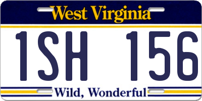 WV license plate 1SH156