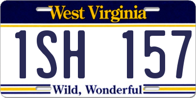 WV license plate 1SH157