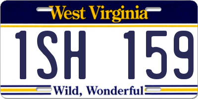 WV license plate 1SH159