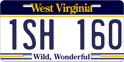 WV license plate 1SH160
