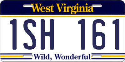 WV license plate 1SH161