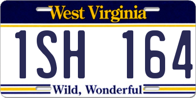 WV license plate 1SH164
