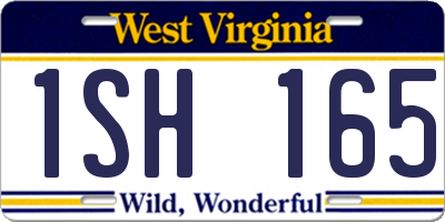 WV license plate 1SH165