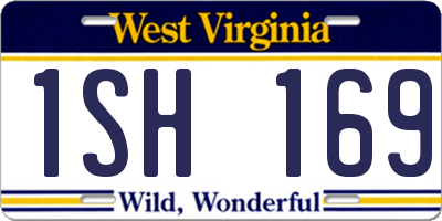 WV license plate 1SH169